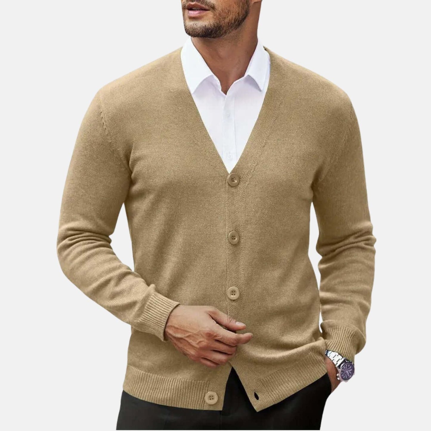 Classic Button Knit Cardigan | Zyphhra