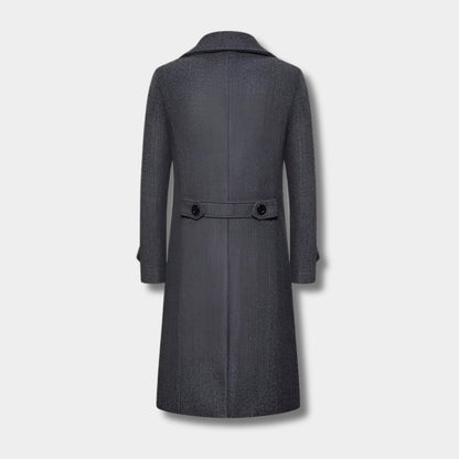 Double Button Longline Over Coat | Zyphhra