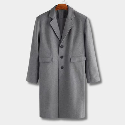 Notched Lapel Wool Over Coat | Zyphhra