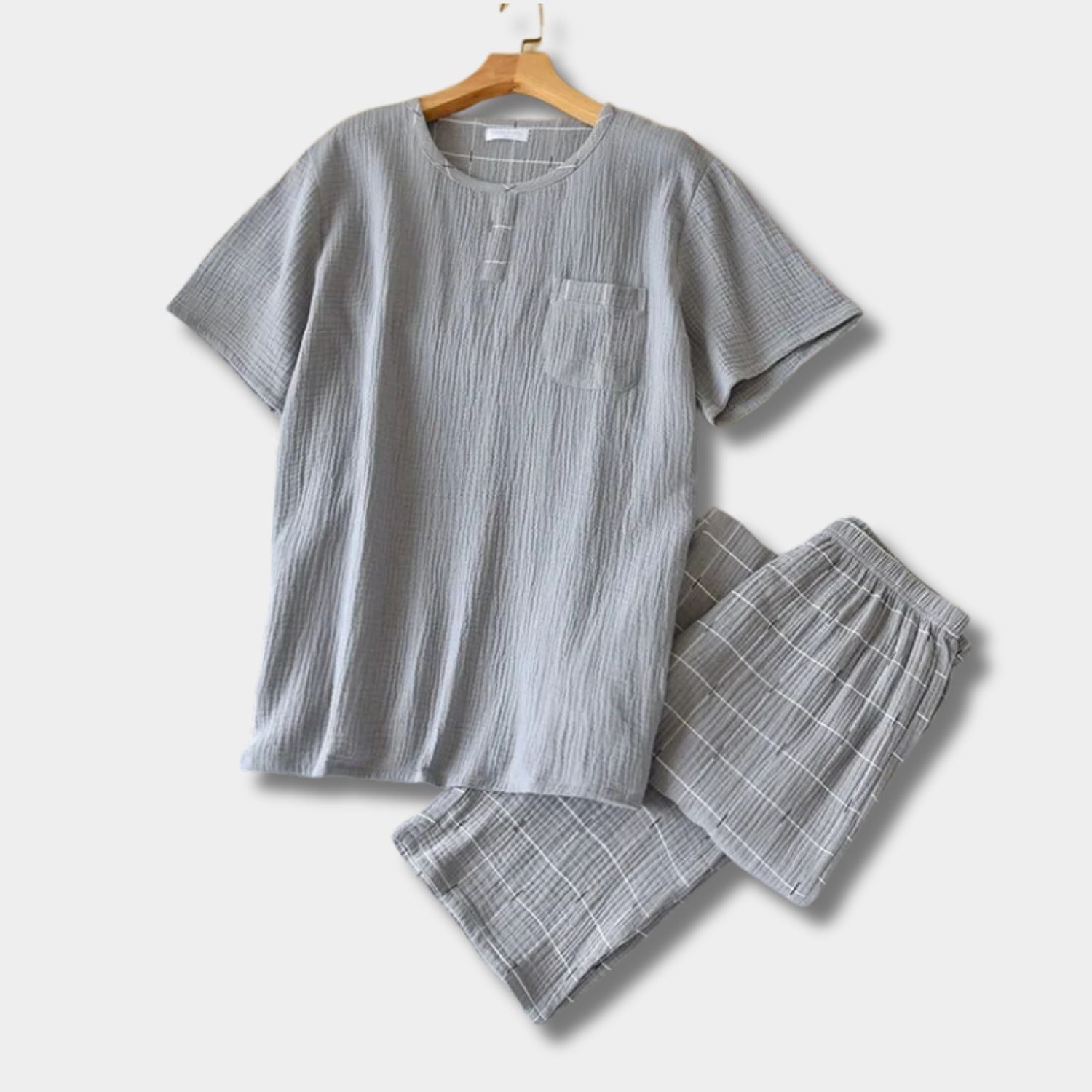 Light Grey Checkered Shorts