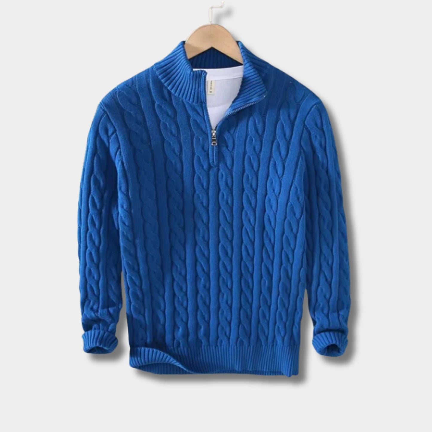 Cable Knit Quarter-Zip Jumper | Zyphhra
