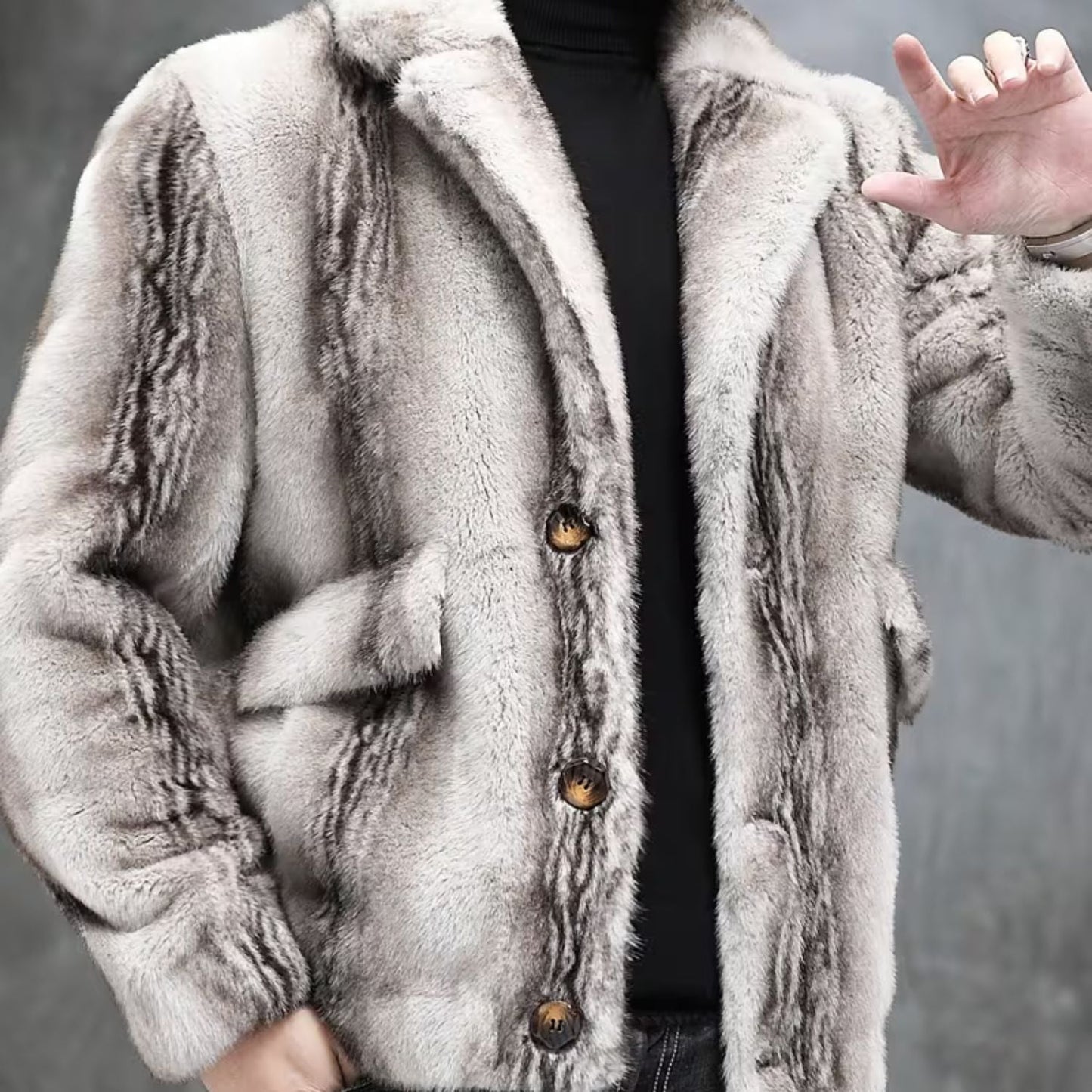 Classic Lapel Faux Fur Jacket | Zyphhra
