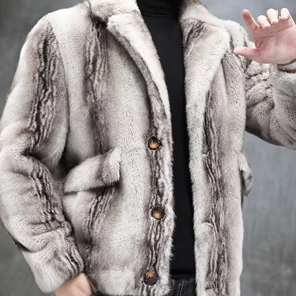 Classic Lapel Faux Fur Jacket | Zyphhra