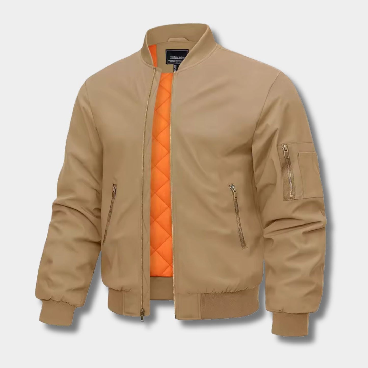 Metallic Zip Bomber Jacket | Zyphhra