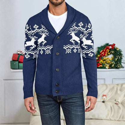 Nordic Reindeer Shawl Cardigan | Zyphhra