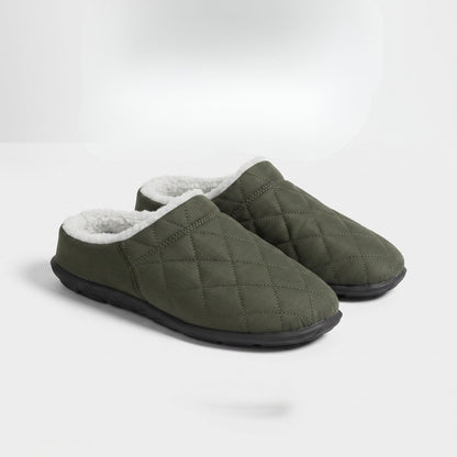 Quilted Plush-Lined House Slippers | Zyphhra