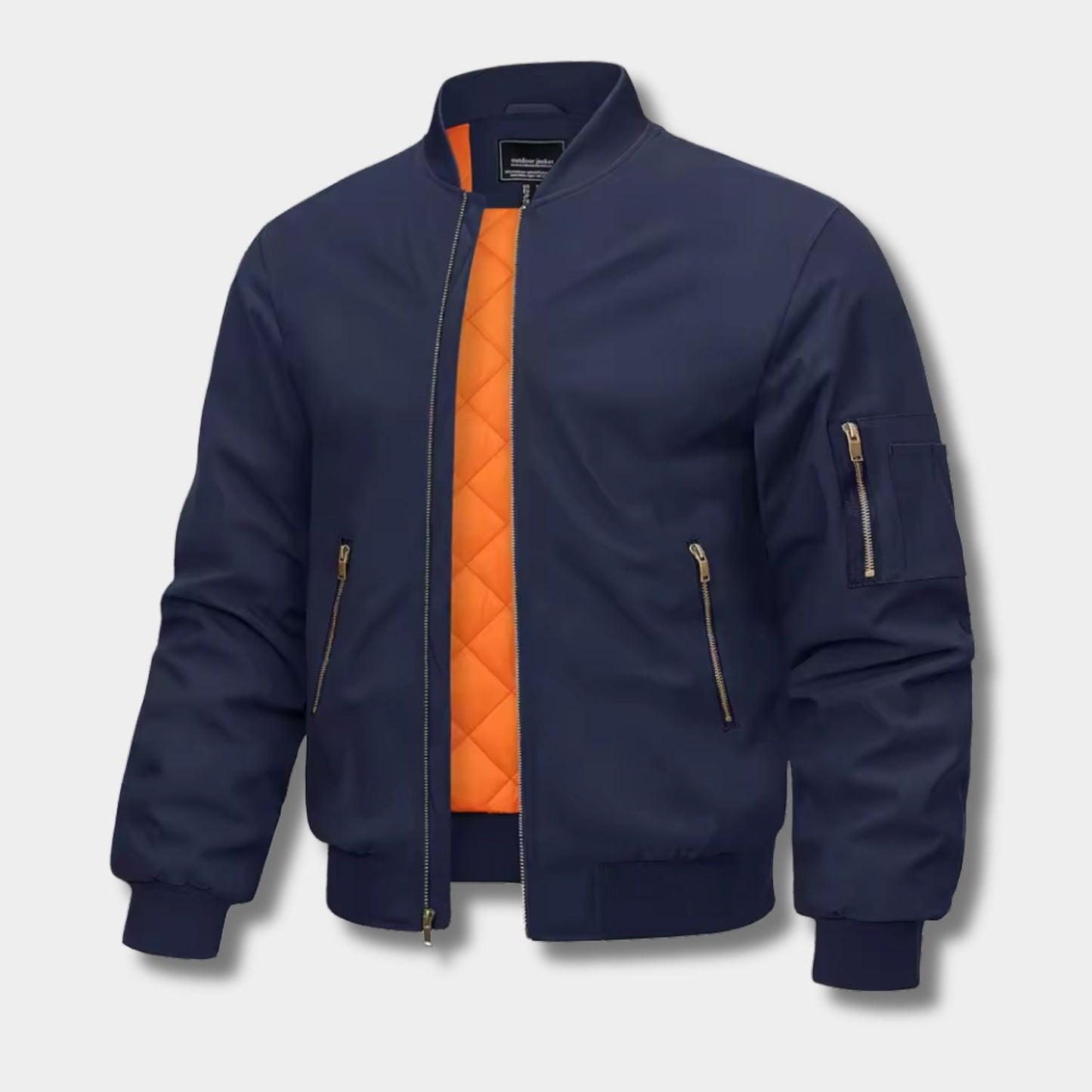 Metallic Zip Bomber Jacket | Zyphhra