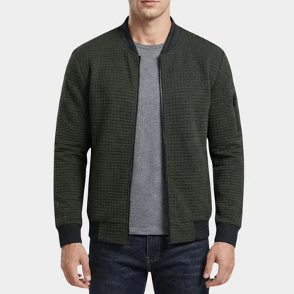 Quilted Zip Knit Cardigan | Zyphhra