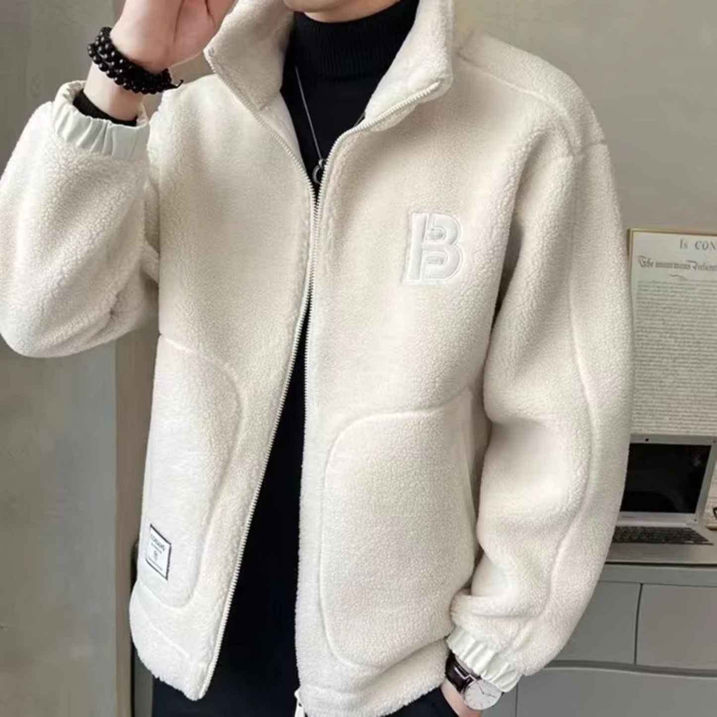 High-Collar Sherpa Fleece Jacket | Zyphhra