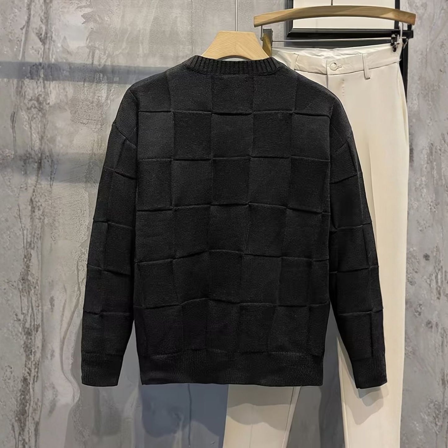 Textured Knit Crew Neck Jumper | Zyphhra