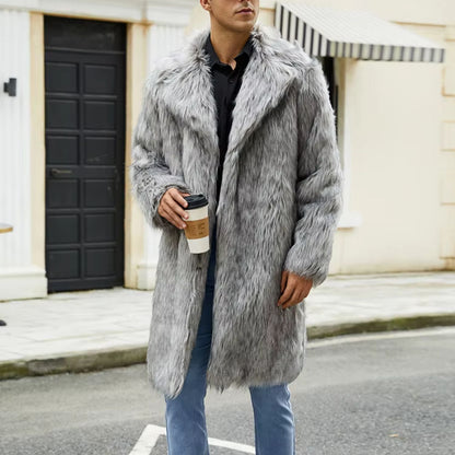 Wide Collar Shaggy Fur Coat | Zyphhra
