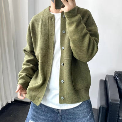 Round Neck Knit Cardigan | Zyphhra