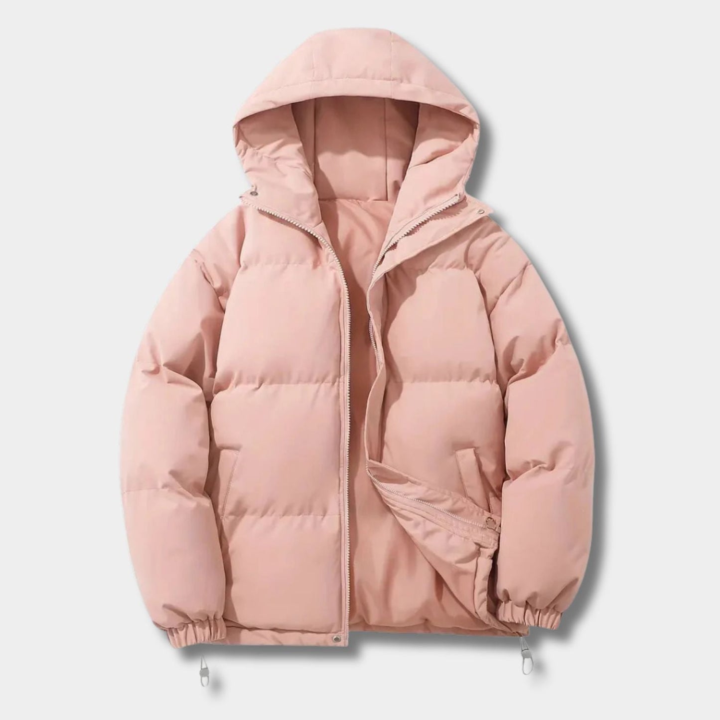 Drawstring Hood Puffer Winter Jacket | Zyphhra