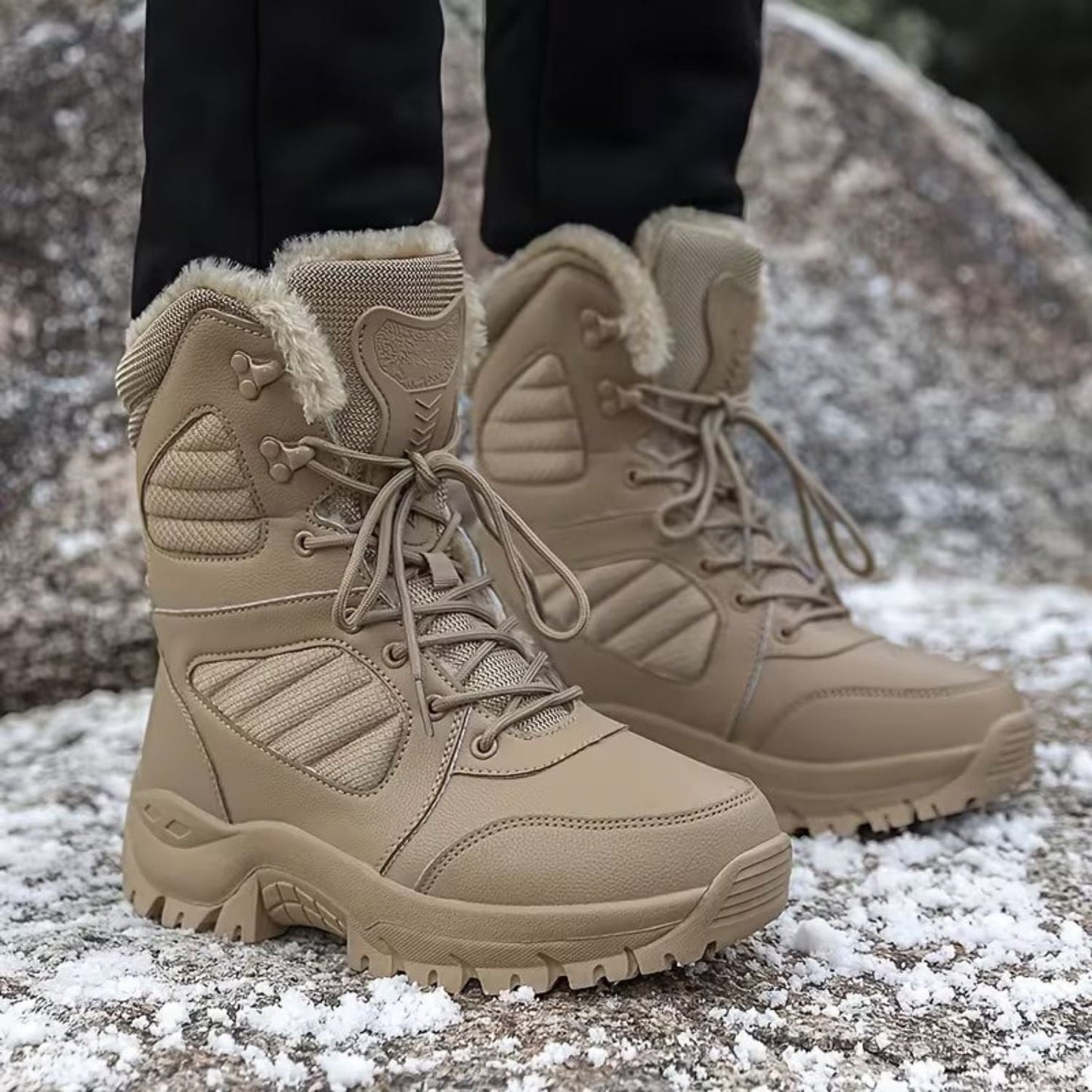 Faux Fur Winter Snow Boots | Zyphhra
