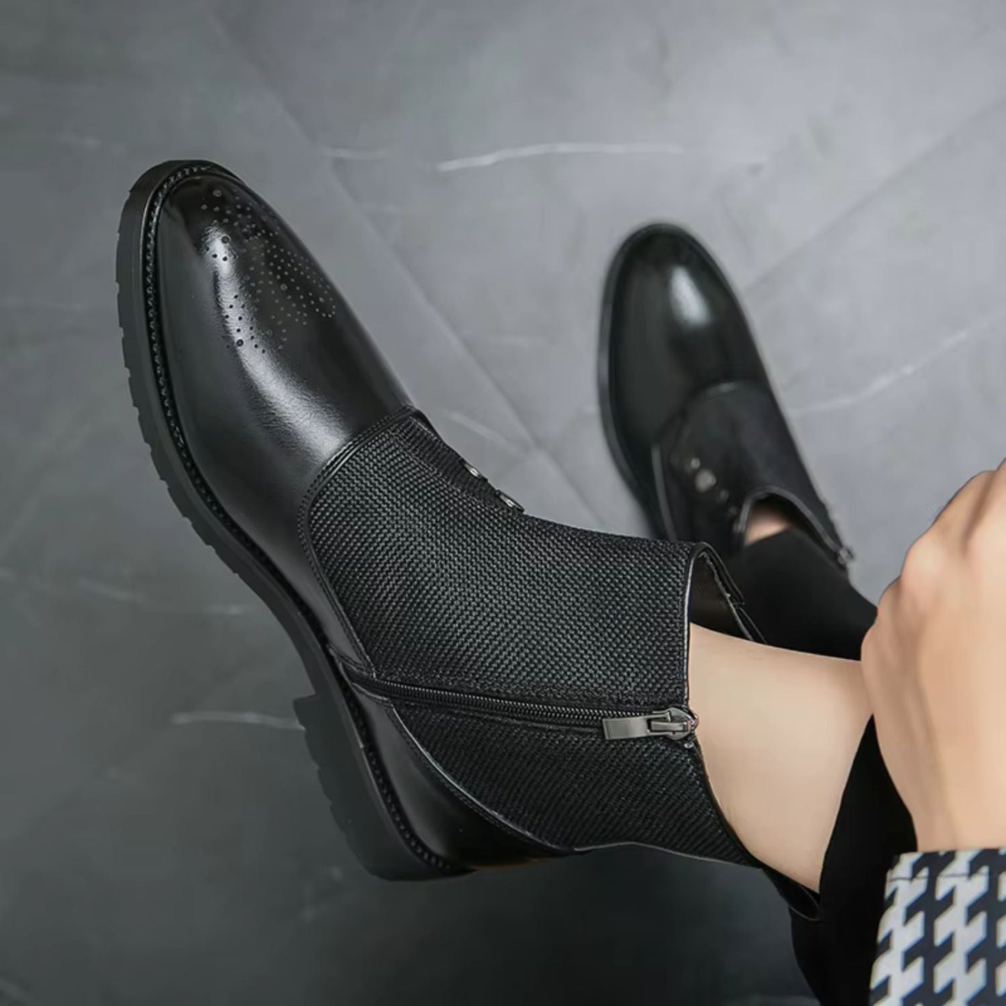 Elegant Leather Dress Boots | Zyphhra