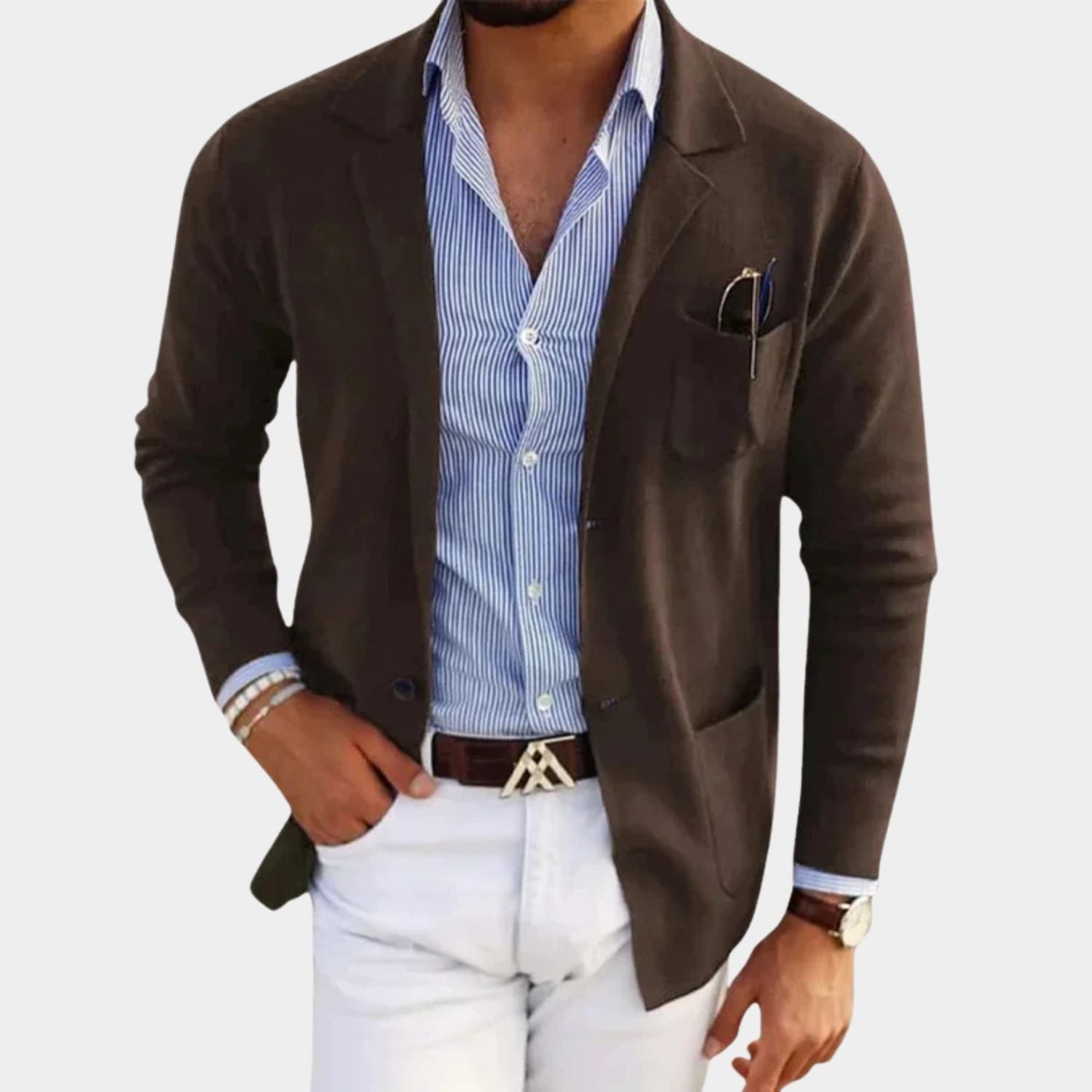 Tailored Lapel Knit Cardigan | Zyphhra