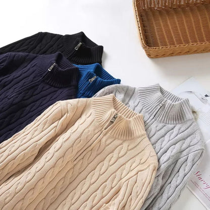 Cable Knit Quarter-Zip Jumper | Zyphhra