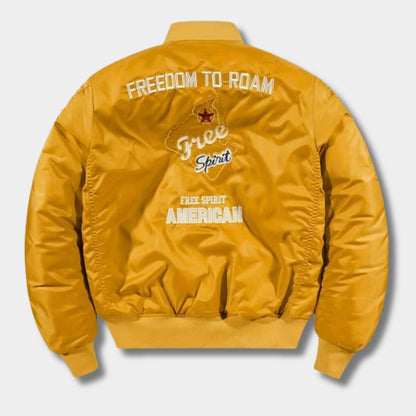 Embroidered Nylon Aviator Jacket | Zyphhra