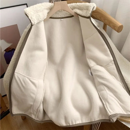Plush Stand-Collar Fleece Jacket | Zyphhra