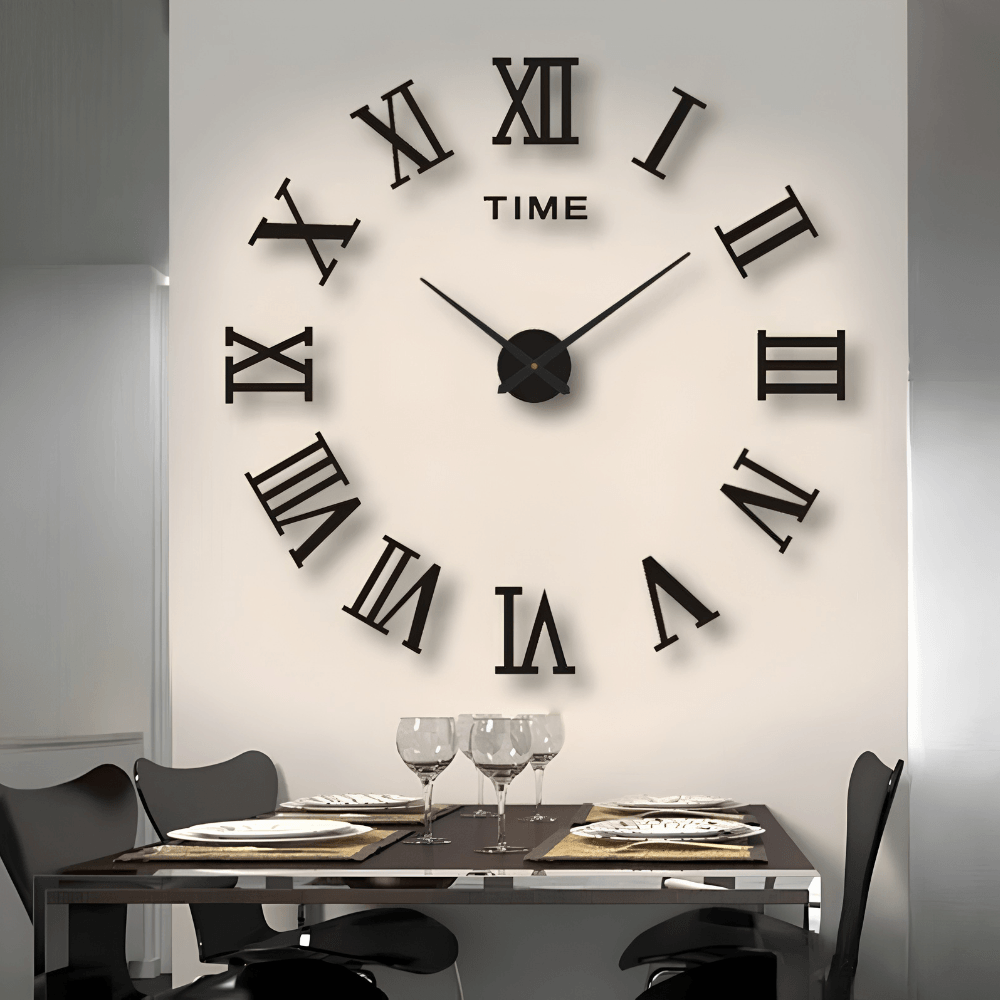 Minimalist Black Designer Wall Clock | Zyphhra