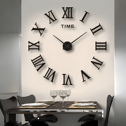 Minimalist Black Designer Wall Clock | Zyphhra
