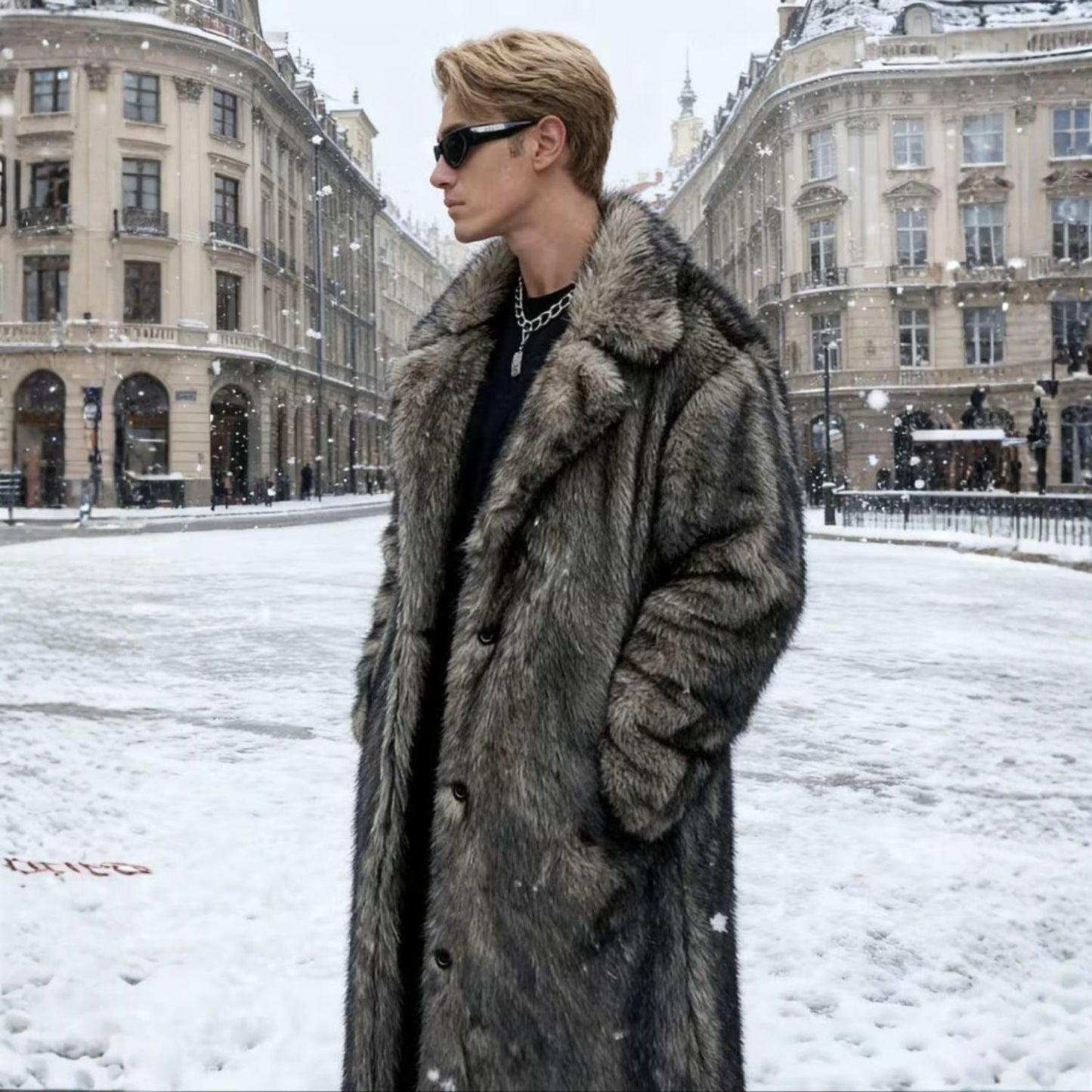 Ombre Lapel Midlength Fur Coat | Zyphhra