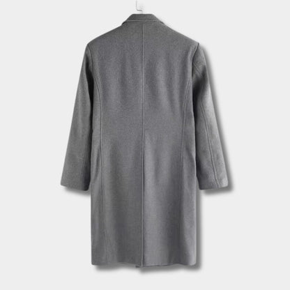 Notched Lapel Wool Over Coat | Zyphhra