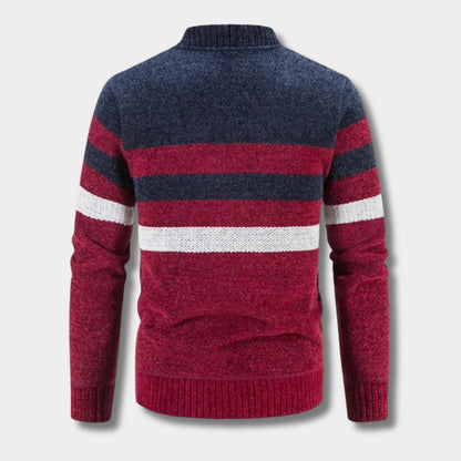 Striped Zip Knit Cardigan | Zyphhra