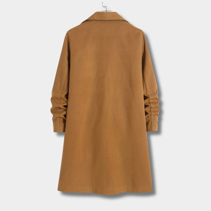 Notched Lapel Button Over Coat | Zyphhra