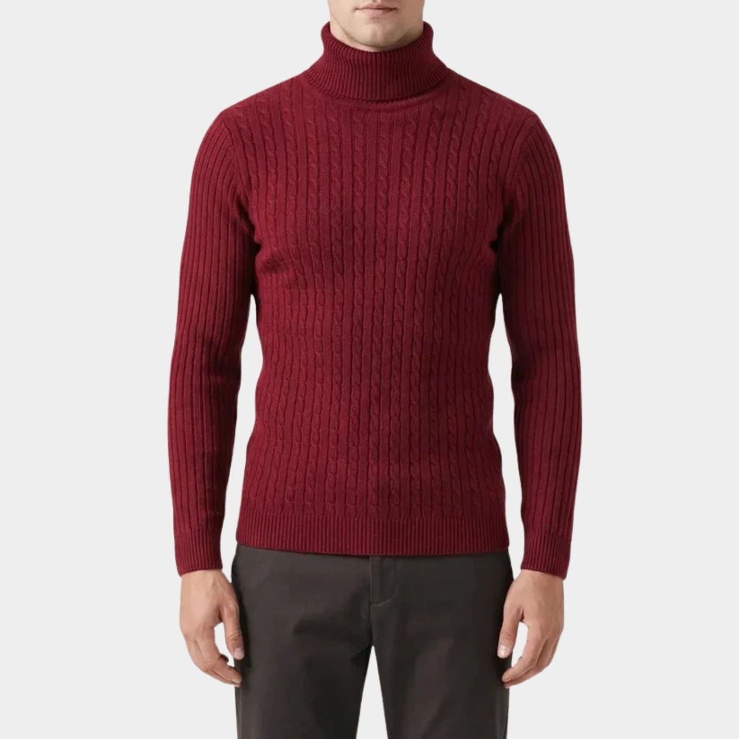 Cable Knit Roll Neck Jumper | Zyphhra