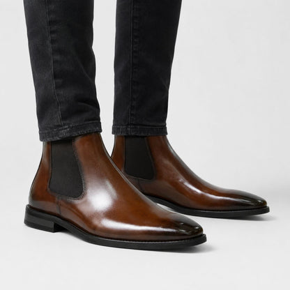 Refined Leather Chelsea Boots | Zyphhra
