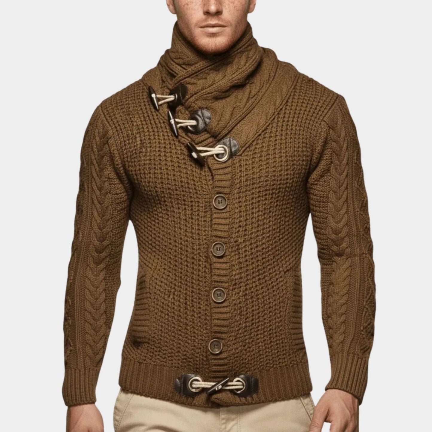 Cable Toggle Knit Cardigan | Zyphhra