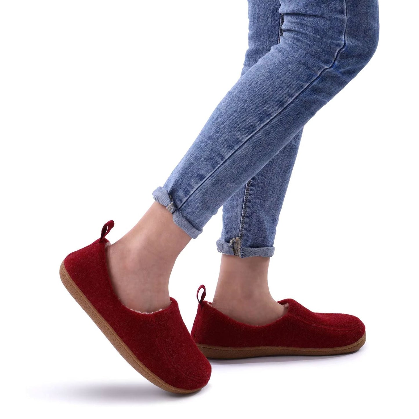 Felted Wool Slip-On Slippers | Zyphhra