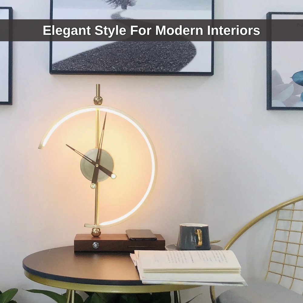 Wireless Charging Lamp Clock  | Zyphhra