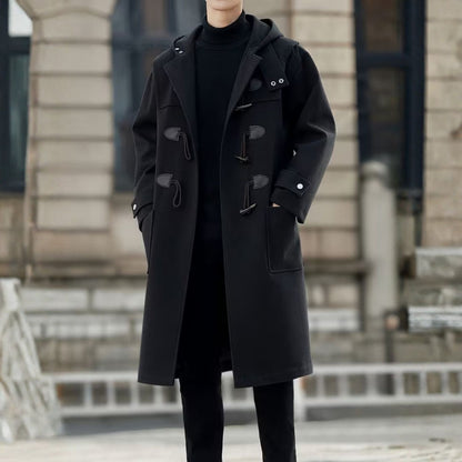 Hooded Toggle Button Over Coat | Zyphhra