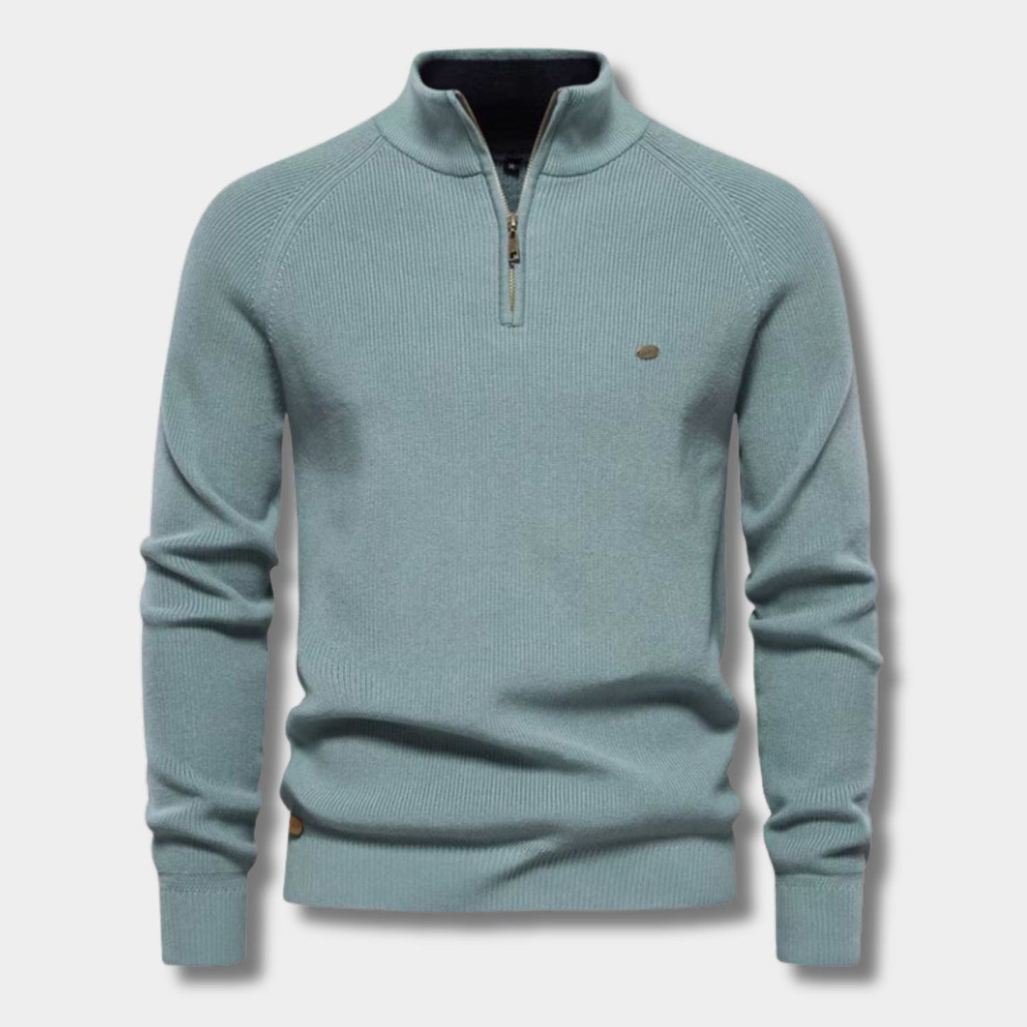 Quarter-Zip Textured Jumper | Zyphhra