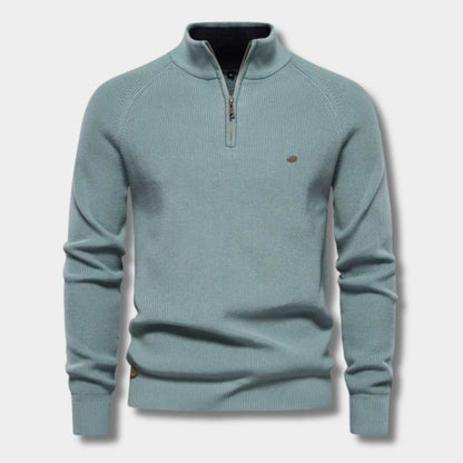 Quarter-Zip Textured Jumper | Zyphhra