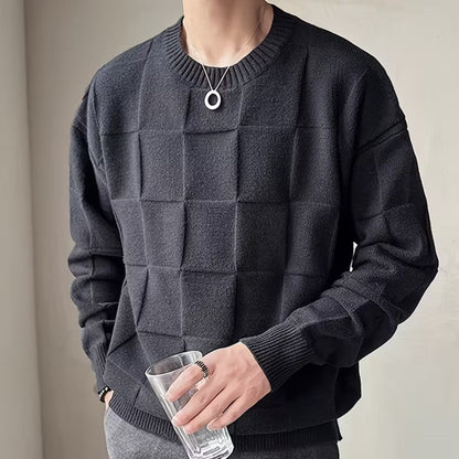 Textured Knit Crew Neck Jumper | Zyphhra