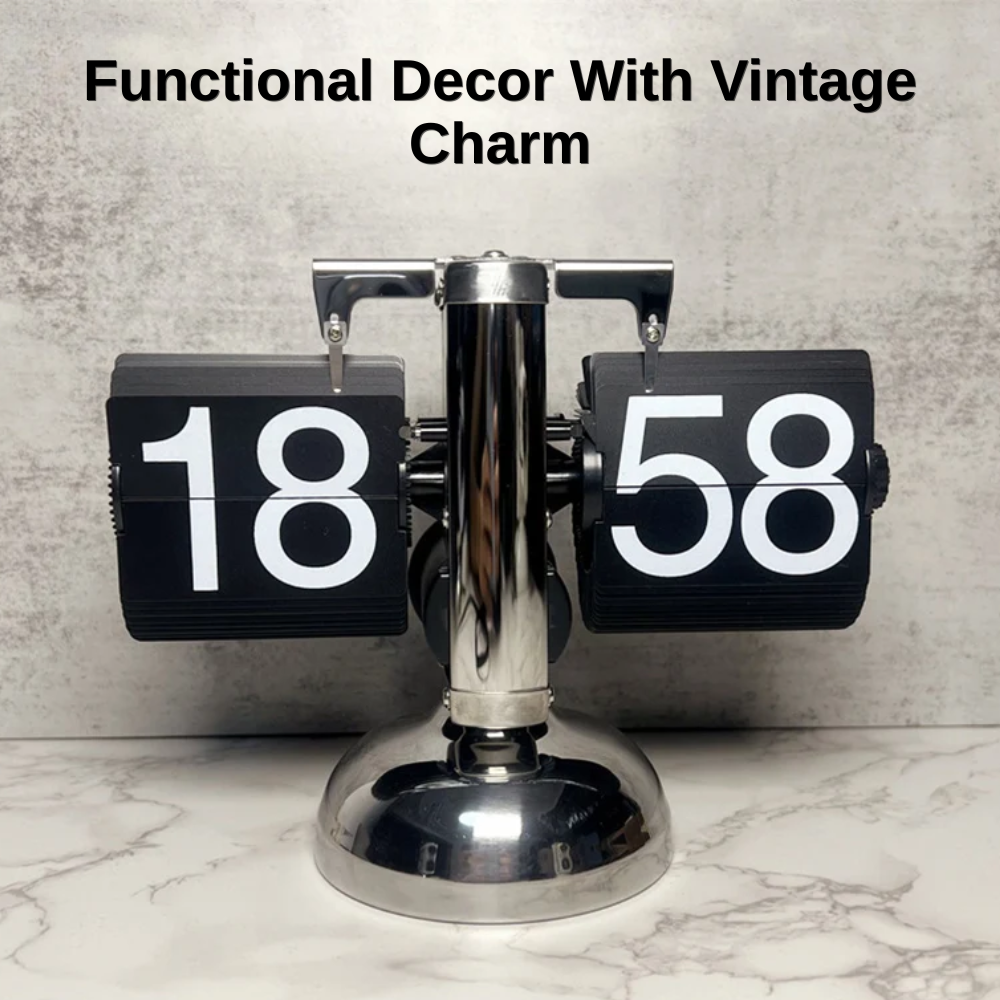 Classic Vintage Flip Desk Clock  | Zyphhra
