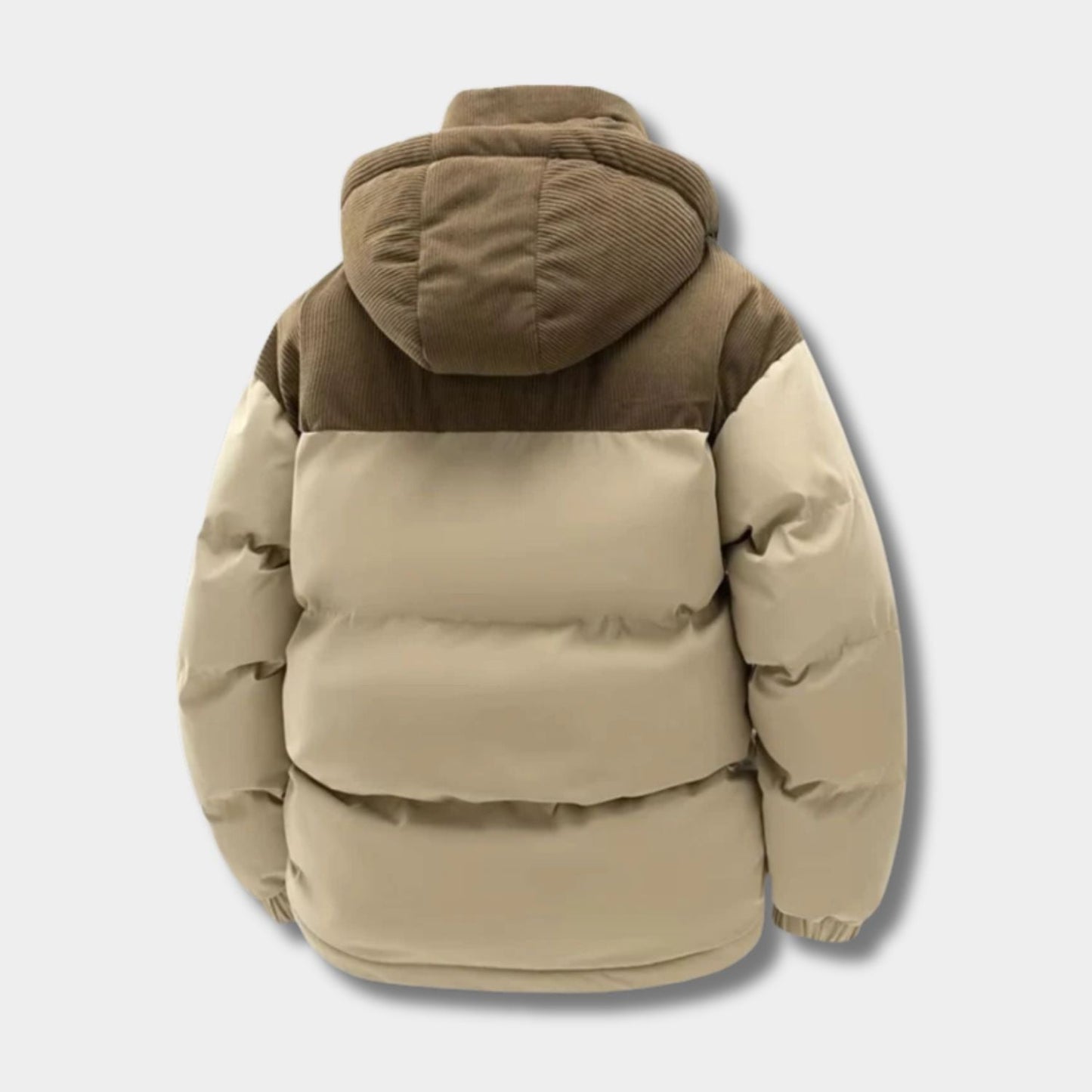 Corduroy Hooded Puffer Jacket | Zyphhra