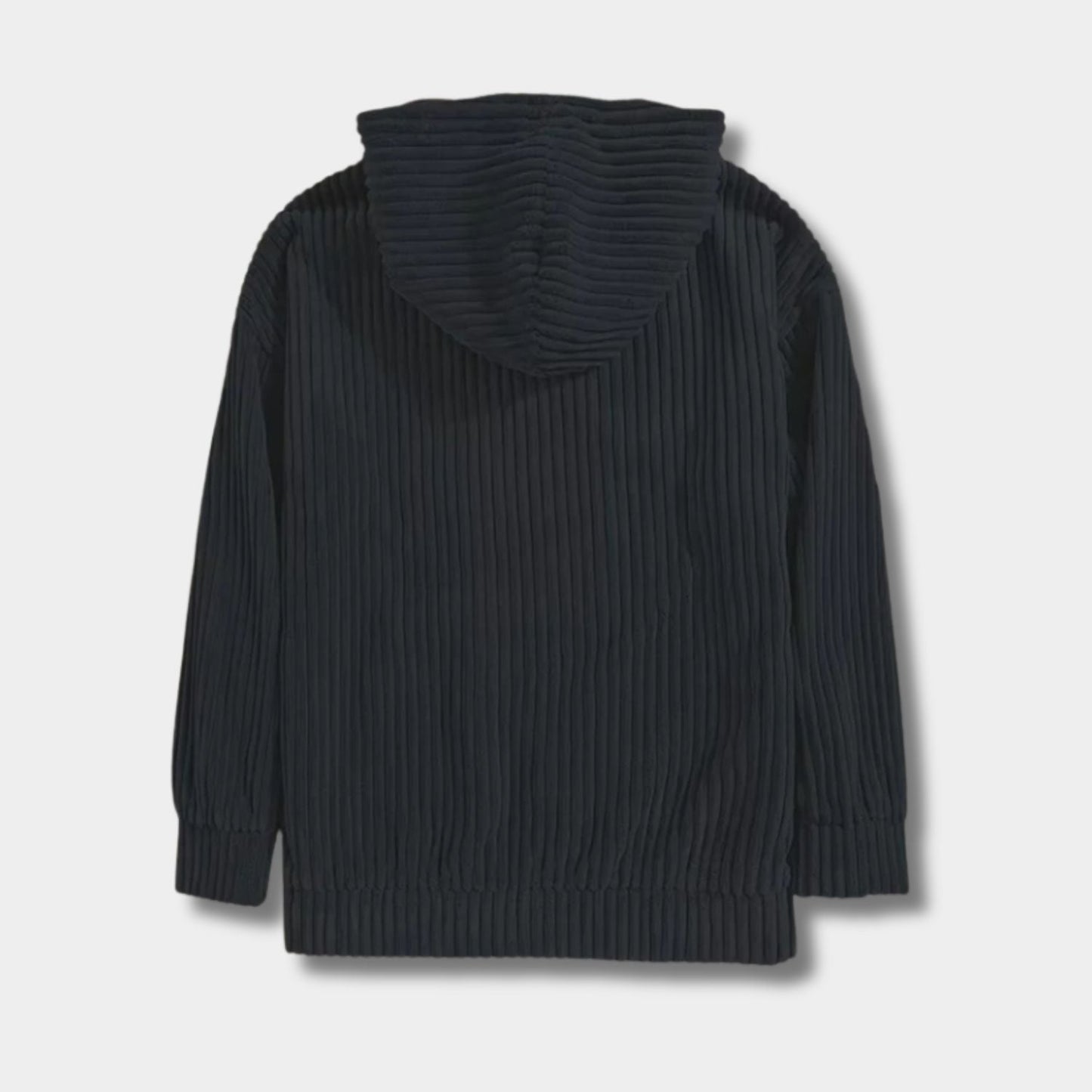 Textured Corduroy Pullover Hoodie | Zyphhra