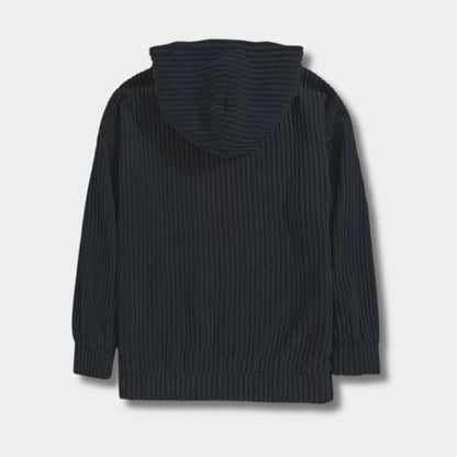 Textured Corduroy Pullover Hoodie | Zyphhra