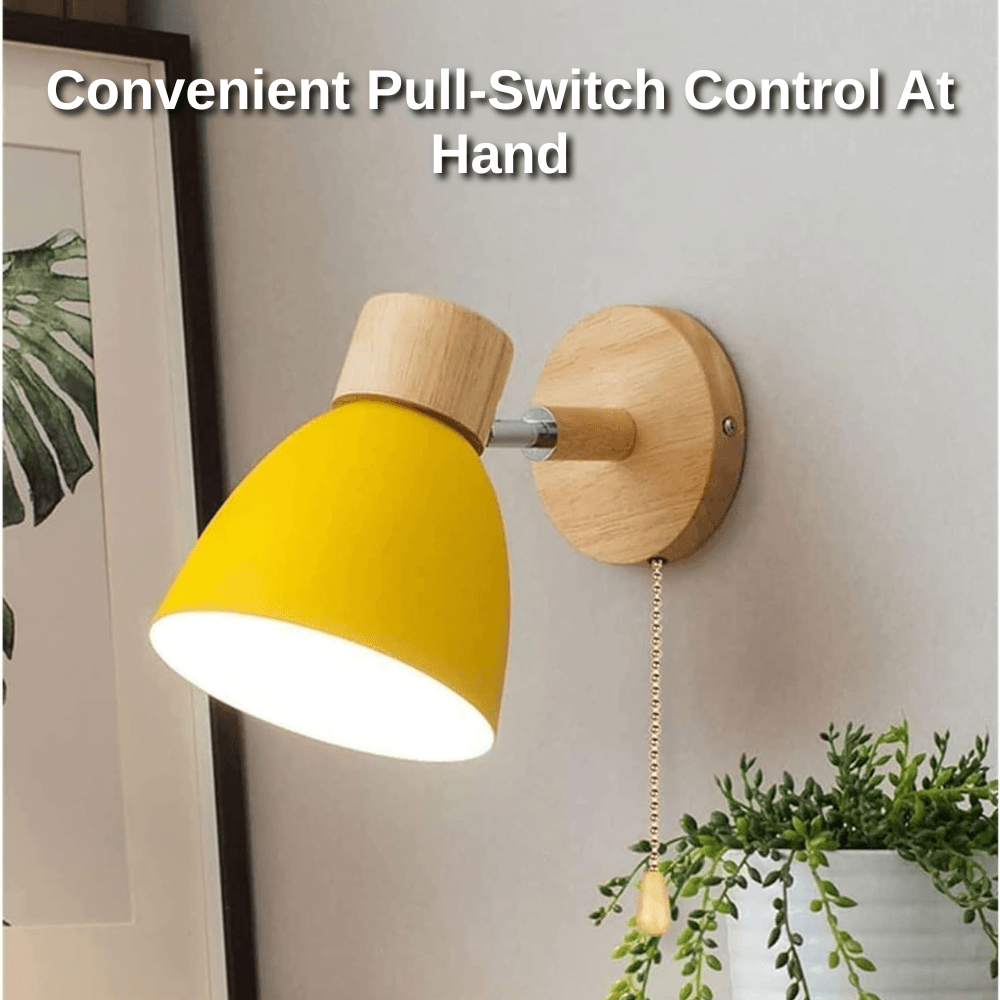 Minimalist Scandinavian Pull-Switch Wall Light | Zyphhra