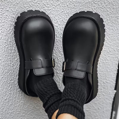 Adjustable Buckle Leather Clogs | Zyphhra