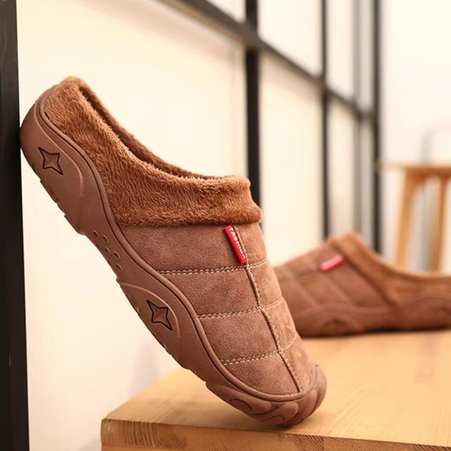 Quilted Plush Slip-On Slippers | Zyphhra