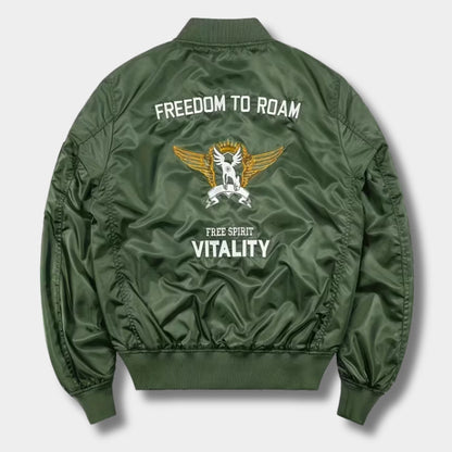Embroidered Flight Bomber Jacket | Zyphhra