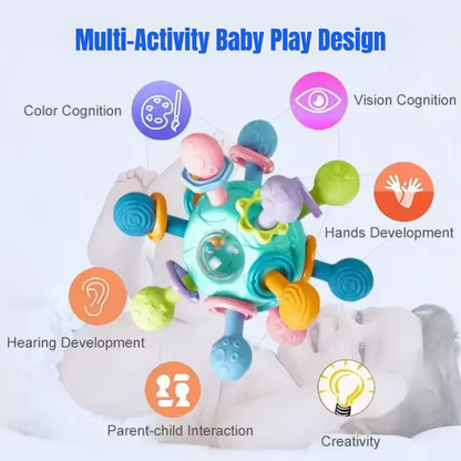 Textured Baby Rattle & Teether | Zyphhra