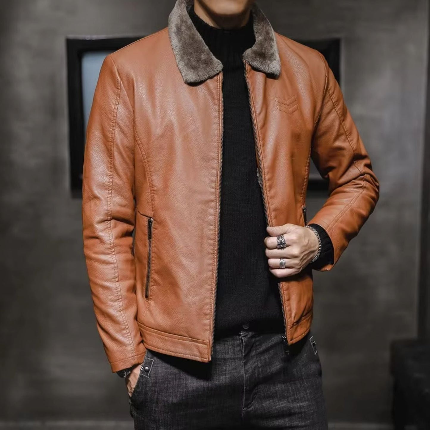 Thermal Lined Leather Jacket | Zyphhra