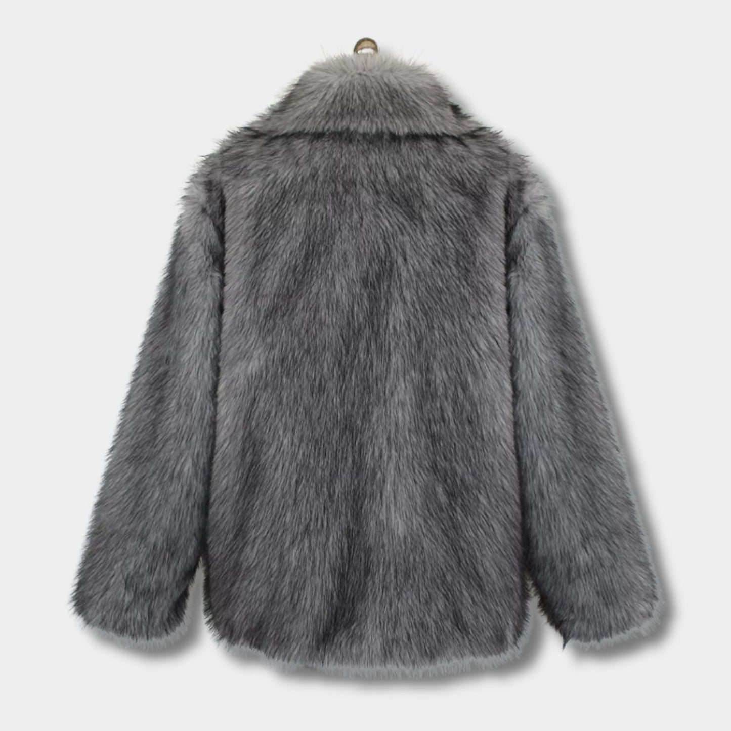 Wide-Lapel Faux Fur Jacket | Zyphhra