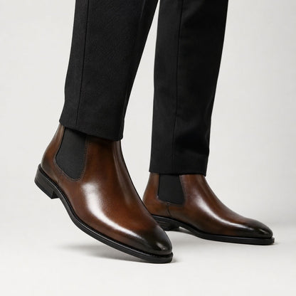 Refined Leather Chelsea Boots | Zyphhra